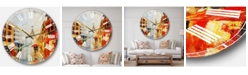 Designart Sensual Oversized Round Metal Wall Clock
